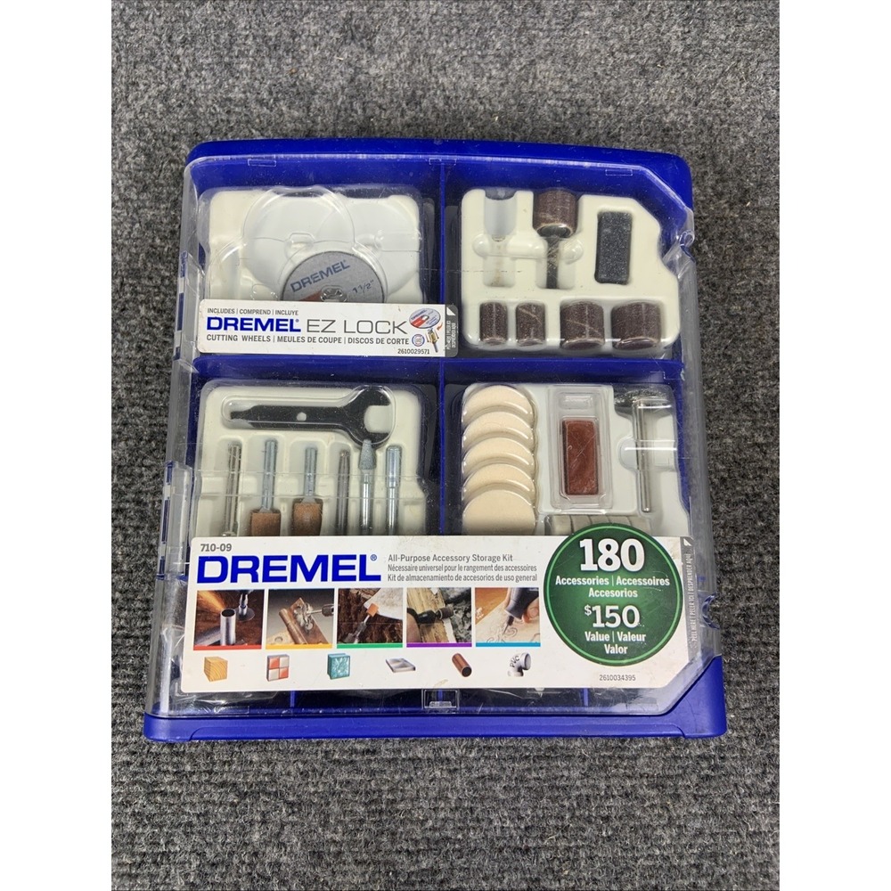 Dremel 710-09 Accessories Bits Disks Attachments Cutoffs Storage Case